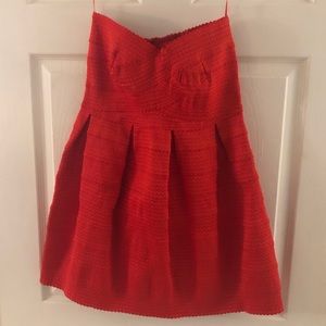 NEW red strapless dress, never worn!
